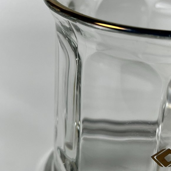 Vtg Columbia Beveled Coffee Cup Mug Clear Glass Souvenir Collectible Made in USA - Picture 6 of 10